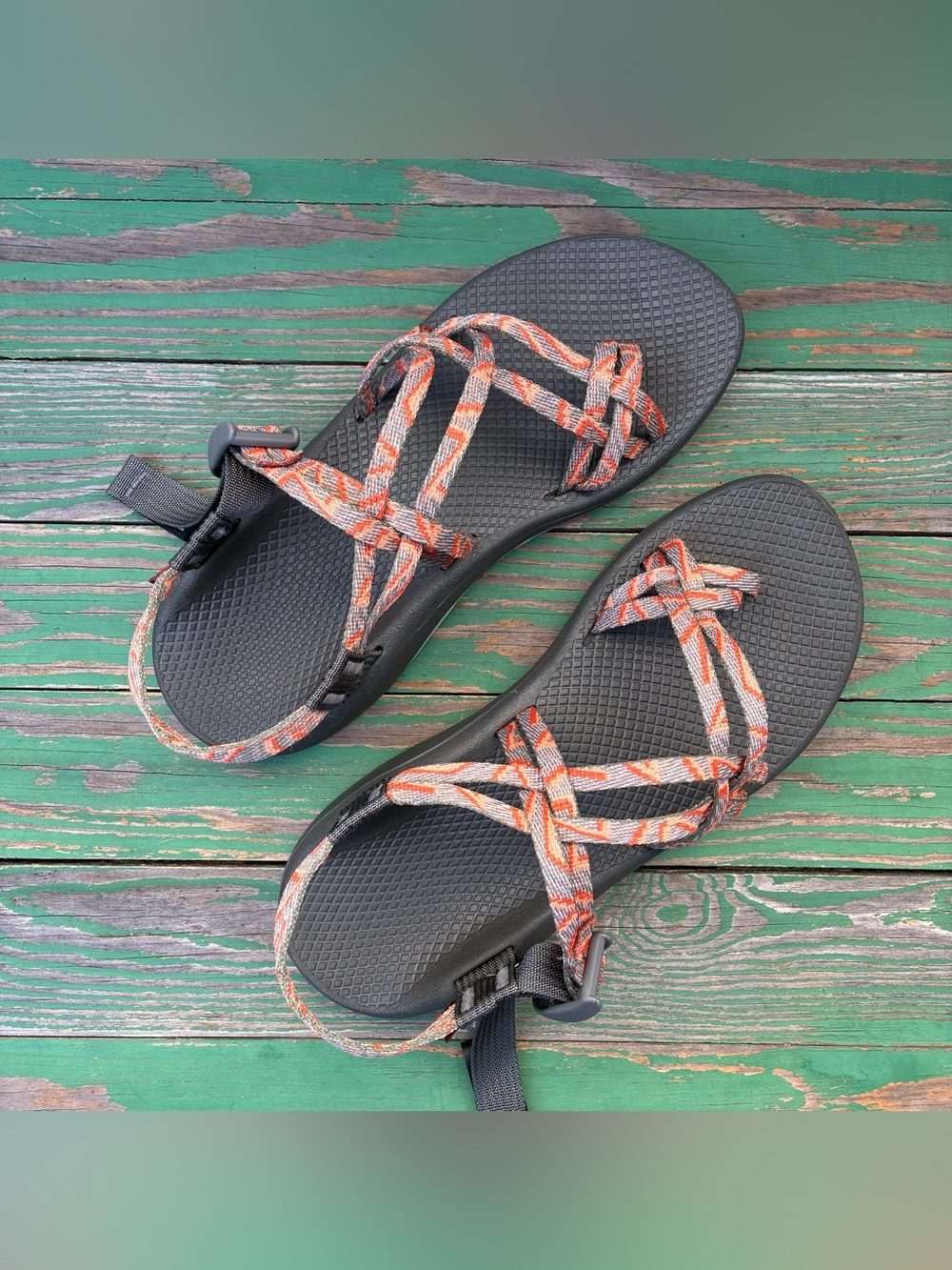 Chaco Womens Z Cloud X2 Sandals Sz 10 Zigzang Tiger Strappy Hiking Shoes